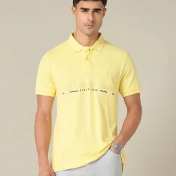 U.S. Polo Assn. Yellow Cotton Regular Fit Embroidered Polo T-Shirt-picture-44