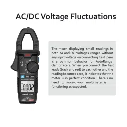 Themisto Th-M90 600A AC/DC Auto Range True RMS Digital Clamp Meter Black (Display 6000 Counts) image 2