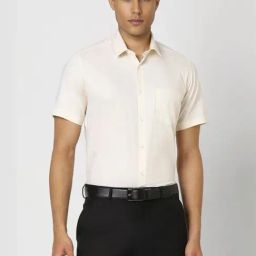 Van Heusen cream Geometric Shirts-picture-35