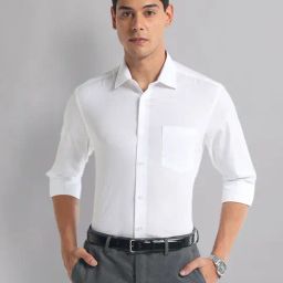 AD by Arvind White Slim Fit Shirt-image-80