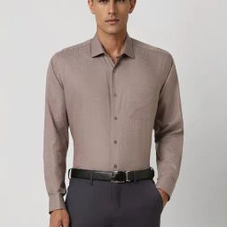 Van Heusen brown Abstract Shirts-image-49