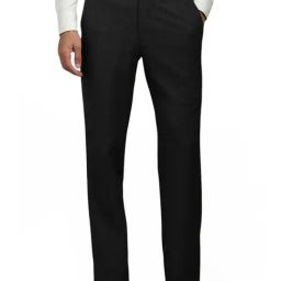 Louis Philippe Black Slim Fit Checks Trousers-picture-13