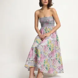RAREISM Multi Cotton Printed Sleeveless Dress-image-46