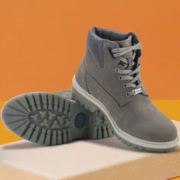 Woodland Men's Grey Derby Boots-image-5