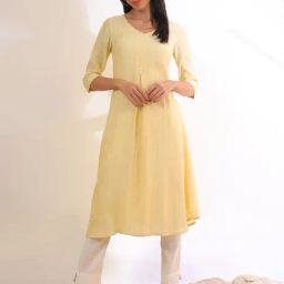 Aurelia Yellow Striped Kurta-image-54