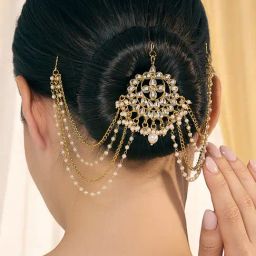 OOMPH Gold Kundan Jadau Floral Design Billai-14