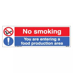 SUNSIGNS  No Smoking, You Are Entering A Food Production Area Signages Size 450x150 mm HP Print + Vinyl, SN0161-image-39