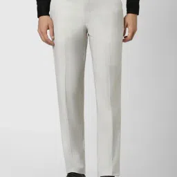 Van Heusen Grey Slim Fit Texture Trousers-picture-16