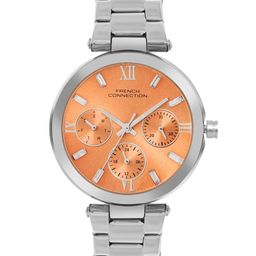 French Connection Women Dial & Stainless Steel Bracelet Style Straps Analogue Multi Function Watch FCN078SM-40