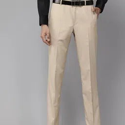 Park Avenue Men Checked Formal Trousers-image-42