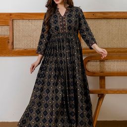 PURSHOTTAM WALA Women Bandhani Printed Anarkali Kurta-picture-0