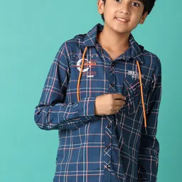V-Mart Boys Tartan Checks Opaque Checked Casual Shirt-picture-45