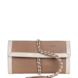 Tohl Rp1 Lea Brown & Nude Tassel Leather Flap Sling Bag-11