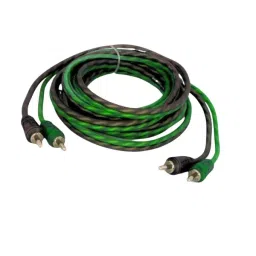 SETMI INDIA Monster 2 RCA to 2 RCA Audio Cable Male to Male 3 m, Green & Black-48