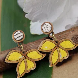 WHE Leaf Shaped Drop Earrings-33