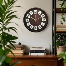 Aura Brown & White Analogue Wall Clock-picture-21