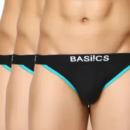 BASIICS by La Intimo Black Comfort Fit Briefs (Pack of 3)-image-5
