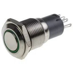 RS PRO Push Button Switch Latching Panel Mount 16 mm Cutout, 8118405-101