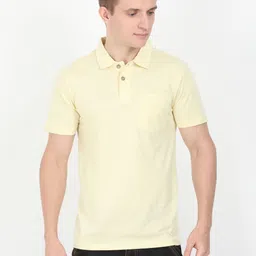 ECOLINE Clothing Men Antimicrobial Solid Polo Collar Cotton T-shirt-image-1
