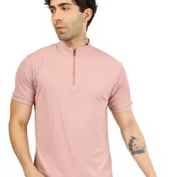 BLUEFICUS Self Design Zipper High Neck Bio Finish T-Shirt-picture-27