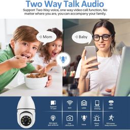 DIVINE Wireless WiFi E27 Bulb Holder Security Camera with Night Vision for Home/Office/Warehouse, V380 App for Remote Live Viewing Security Camera - 1080P (DSC-96) image 4