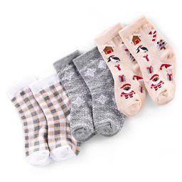 Cutewalk By Babyhug Anti Bacterial Ankle Length Socks Christmas Pack Of 3 - Cream & Grey-image-14