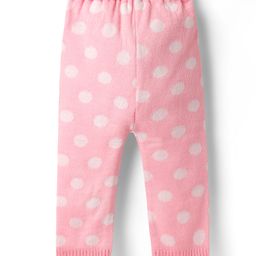 Babyhug Acrylic Knit Full Length Fleece & Woollen Bottom With Polka Dot Print - Pink-image-44