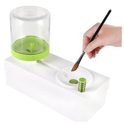 New Pinch Paint Brush Cleaner with Flushing Button & Auto Refill Refill Water Tank, Paint Brush Rinser Water Recycling Brush Rinser for Oil Paint Brushes, random color dispatch-image-39
