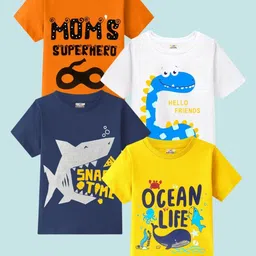 KUCHIPOO Boys 4 Printed Applique T-shirt-46