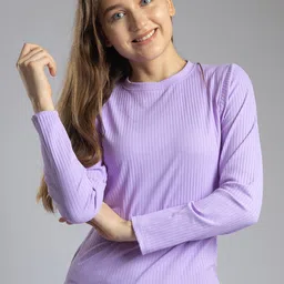 Redamancii Women Solid Round Neck Polycotton Top-picture-31