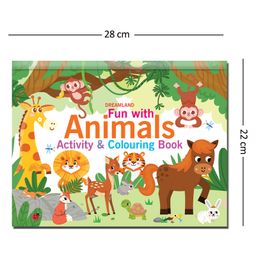 Fun with Animals Activity & Colouring by Dreamland Publications  - English image 3