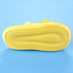 Oh! Pair Back Strap Closure Slip On Clogs with Dino Applique - Yellow image 5