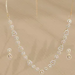 Anouk Gold-Plated American Diamond & Cubic Zirconia-Studded Jewellery Set-image-55