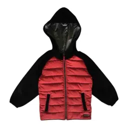 Cherry Crumble By Nitt Hyman Kids Red & Black Color Block Pattern Jacket-picture-6