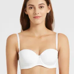 Jockey FE52 Women's Under-Wired Padded Super Combed Cotton Elastane Multiway Styling Strapless Bra-picture-23