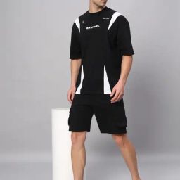 Griffel Black Cotton Loose Fit Printed Co-Ord Set-image-43