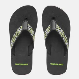 Woodland Men Brand Logo Print Thong Flip-Flops-16