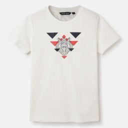 Antony Morato Boys Cream Printed Regular Fit T-Shirt-image-0