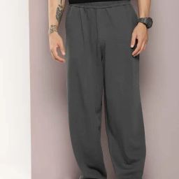 Dillinger Grey Regular Fit Baggy Korean¿Trackpants-image-3
