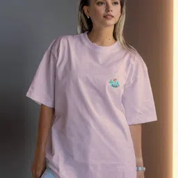CORSICA Graphic Printed Round Neck Cotton Oversized T-shirt-image-91