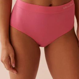 La Vie En Rose Pink Seamless High Waist Bikini Panty-image-48