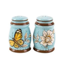 Chumbak Flora Butterfly Blue Salt & Pepper Shakers - Set of 2-image-51