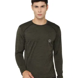 Chkokko Dark Olive Round Neck T-Shirt-image-33