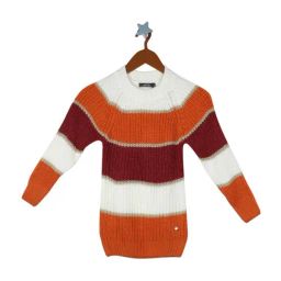 Monte Carlo Kids Orange Striped Sweater-image-52