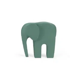 Home4U Dark Green Fiber-Glass 11 cm Eloise Elephant Decorative Showpiece - Set of 1-image-47