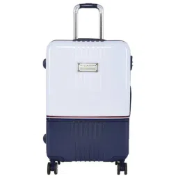 Tommy Hilfiger White & Navy 8 Medium Hard Checked Luggage 44.5-2