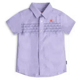Beverly Hills Polo Club Kids Purple Printed Shirt-image-99