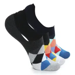 Crusset Multicolor Cotton Blend Shoe liners Socks - Set of 3-1