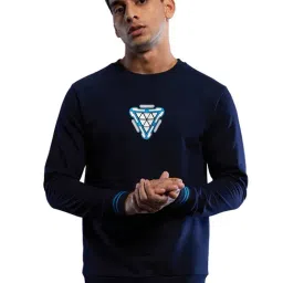 The Souled Store Navy Regular Fit Printed Sweatshirts-48