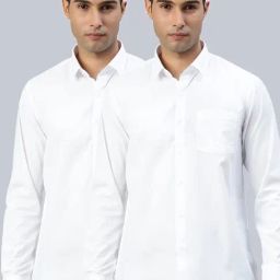 Ramraj White Regular Fit Shirt - Pack Of 2-image-63